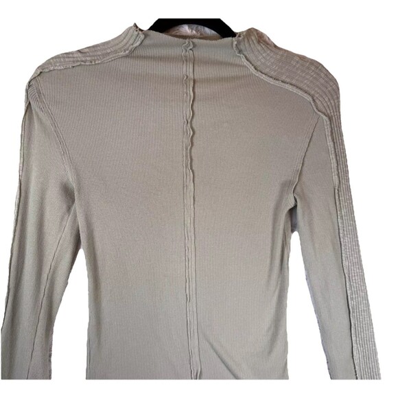 We The Free People Top Women XS Beige Knit Tunic Cotton Blend‎ Stretch - Picture 3 of 9